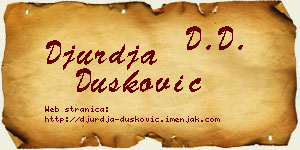 Đurđa Dušković vizit kartica